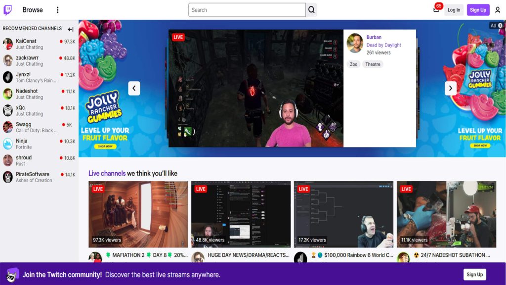 پلتفرم استریمینگ تویچ (Twitch)