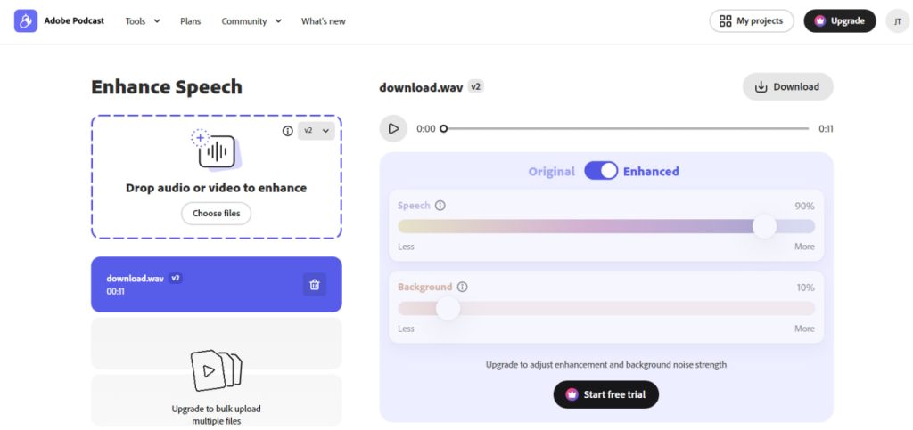 هوش مصنوعی Adobe Enhance برای کاهش نویز صدا4